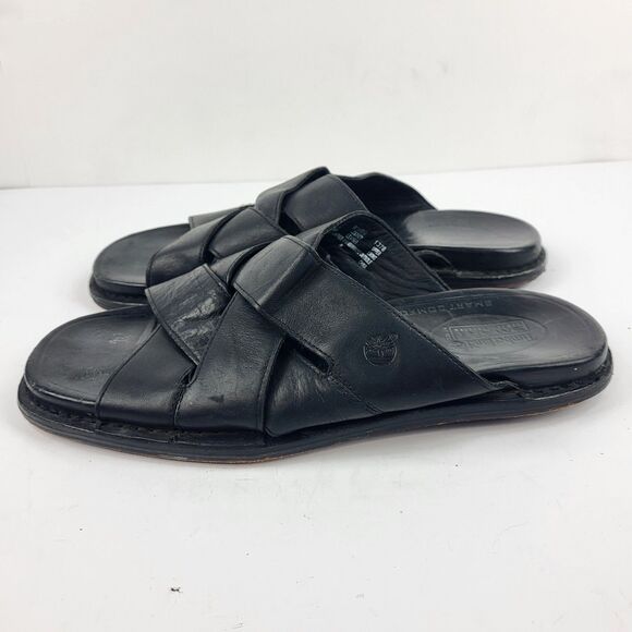 Vintage Timberland Smart Leather Slide Sandals Slip On Men\'s Size 12M Black main image 8